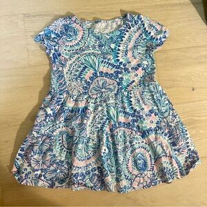 Lilly Pulitzer Girls Small 4-5 Mini Geanna Short Sleeve Dress Summery Resortwear